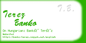 terez banko business card